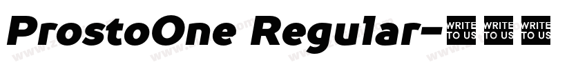 ProstoOne Regular字体转换